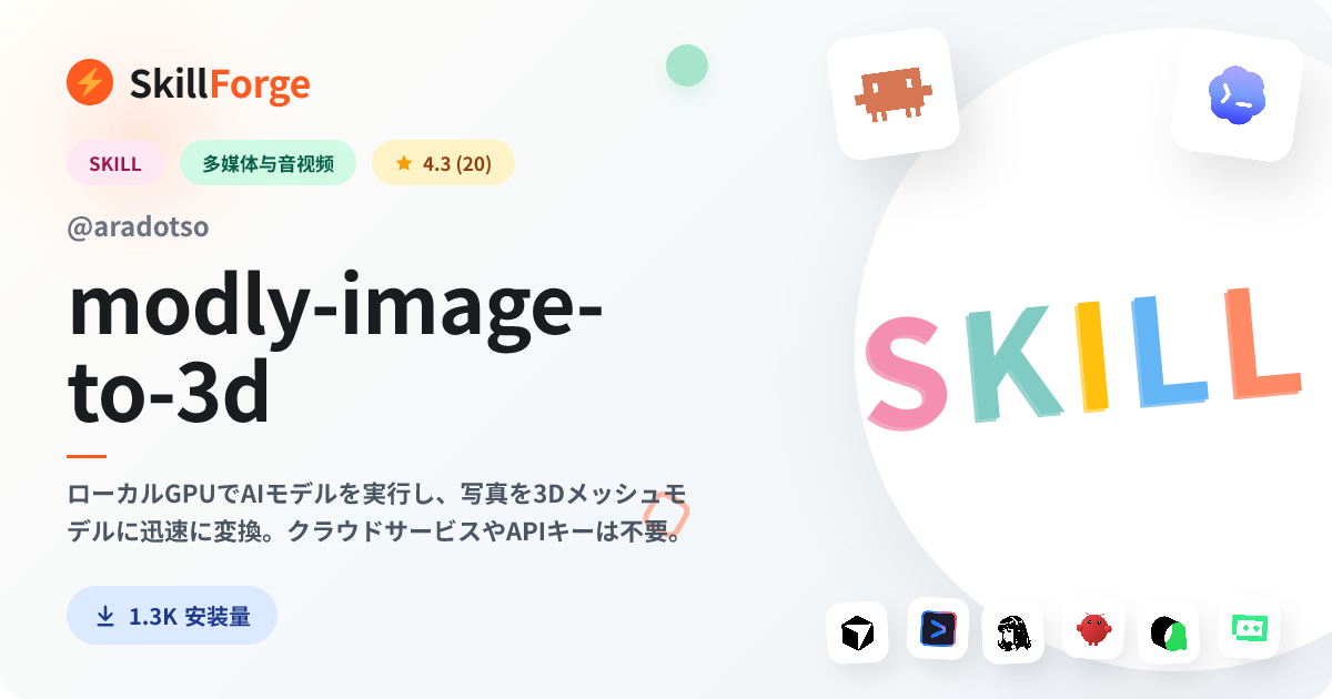 modly-image-to-3d · 3d graphics — SkillForge